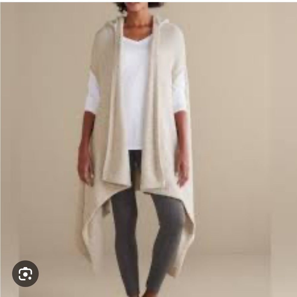 Soft Surroundings Ardelle Wrap with Pockets NWT Beige Speckle One Size